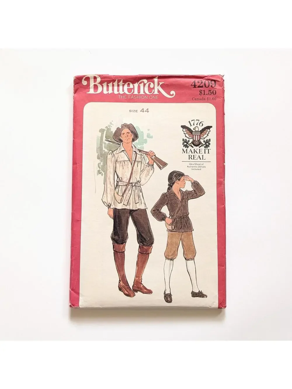 1976 Vintage Butterick 4207 and 4209 Sewing Patterns - Mens Military Costumes